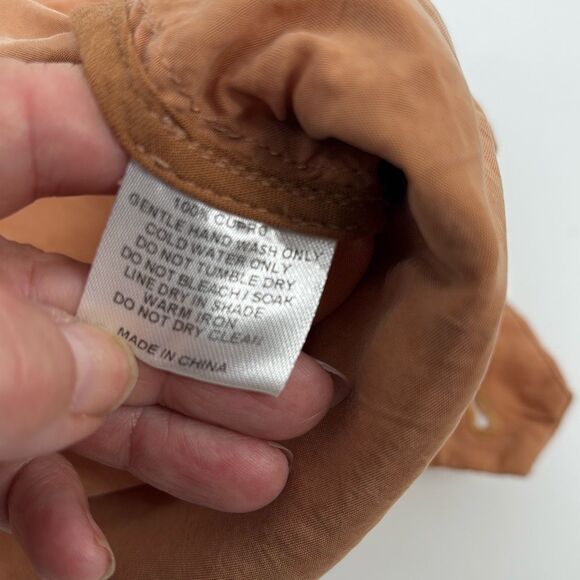 Anthropologie Sancia High-Rise Pleated Paper Bag Bermuda Shorts Apricot Small - Picture 10 of 11